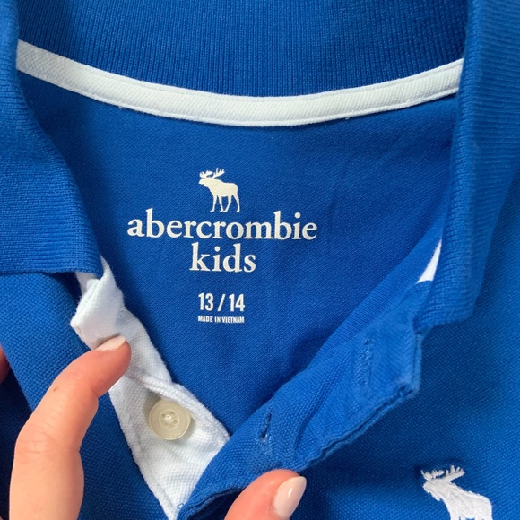 Abercrombie Kids Rich Blue Polo Shirt, Size 13-14 kids - Picture 2 of 2